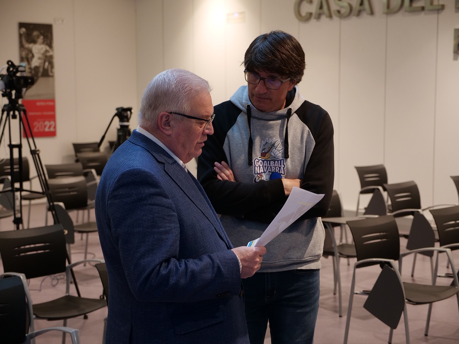 Presentación Jornadas Liga Nacional de Goalball a celebrarse este fin de semana en Azpilagaña